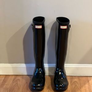 Classic Hunter Tall Boots US 9, UK 40 black excellent shape fits like a 9.5